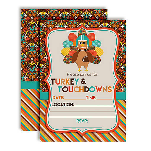 AmandaCreation Turkey and Touchdown Invites 40pc.