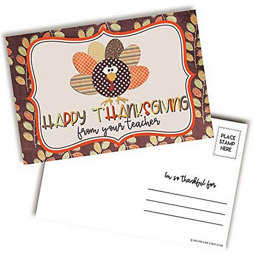AmandaCreation Turkey Teacher Postcards 30pc.