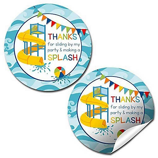 AmandaCreation Waterslide Fun Envelope Seals 40pc.