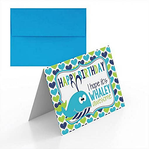 AmandaCreation WHALEY Awesome Greeting Card 2pc.
