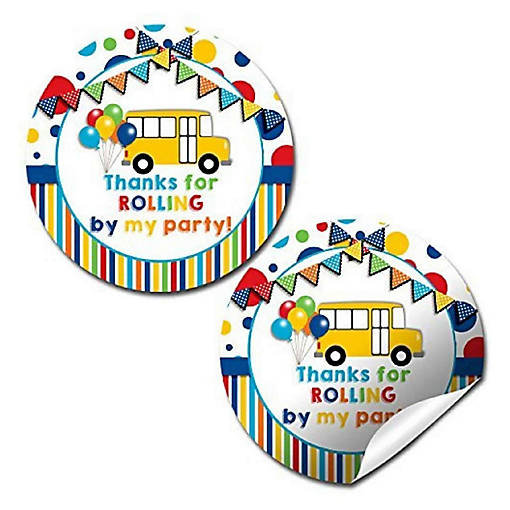 AmandaCreation Wheels On The Bus Envelope Seals 40pc.