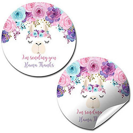 AmandaCreation Whole Llama Fun Envelope Seals 40pc.