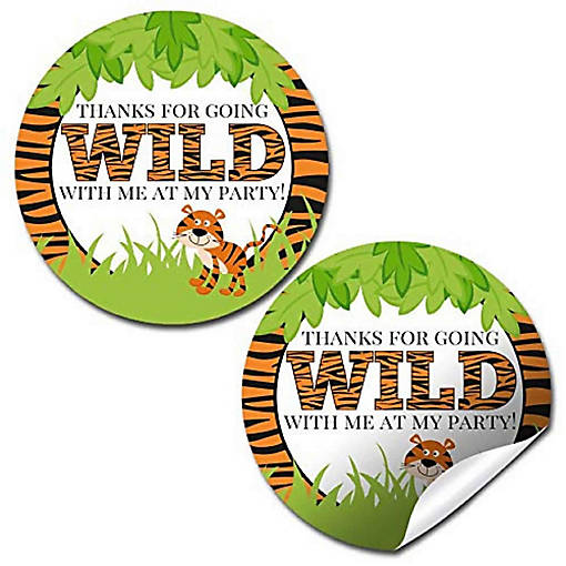 AmandaCreation Wild Time Tiger Envelope Seals 40pc.