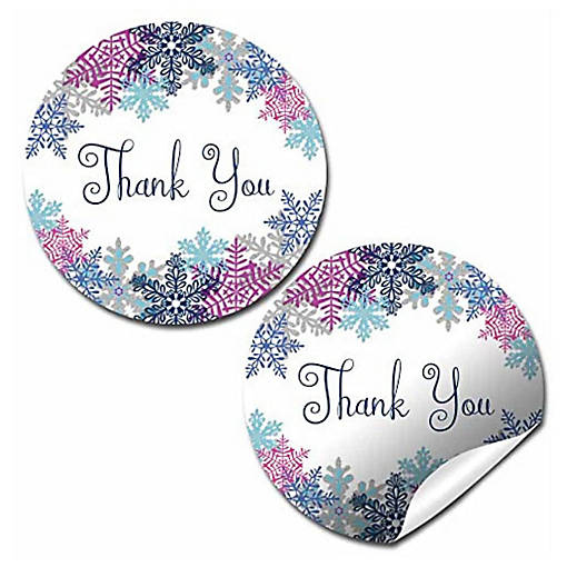 AmandaCreation Winter Snowflake Envelope Seals 40pc.