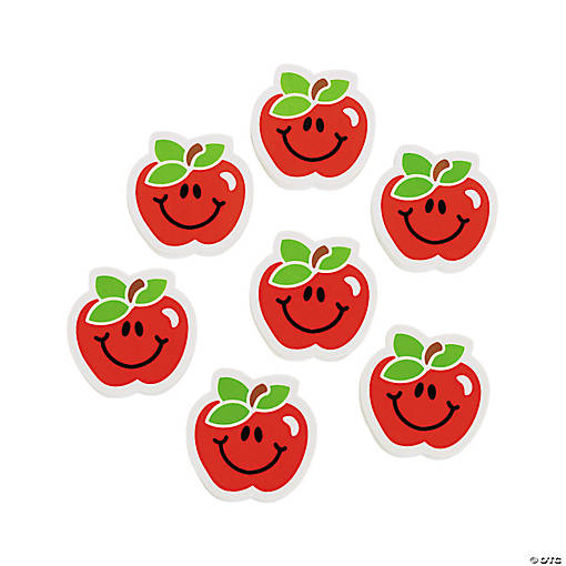 Apple Erasers - 24 Pc.
