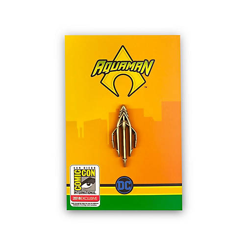 Aquaman Trident Enamel Pin  Licensed DC Comics Merch