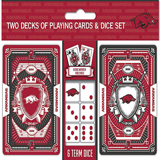 Arkansas Razorbacks - 2-Pack Playing Cards &amp; Dice Set