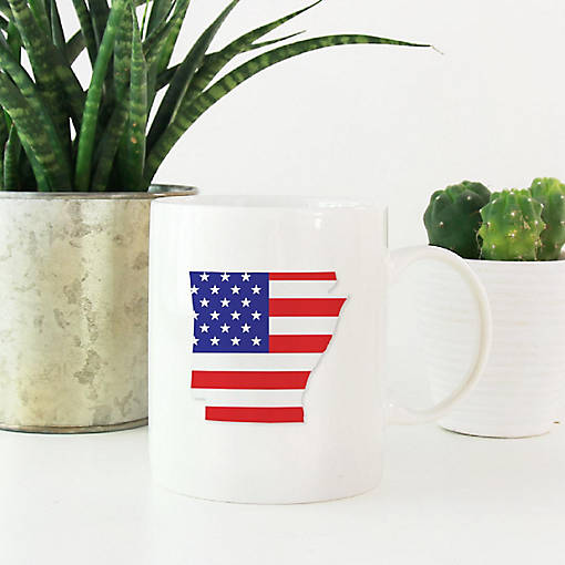 Arkansas US Flag Ceramic Mug