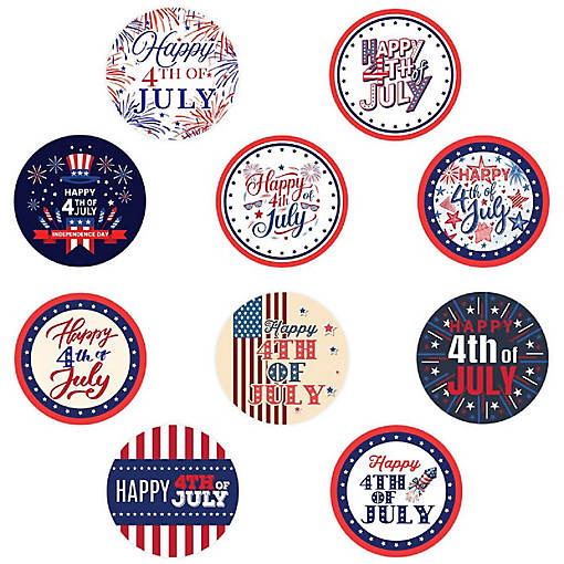 Assorted USA Flag Stickers 2IN 40 Pack