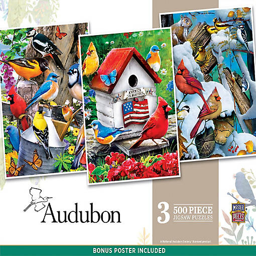 Audubon - 500 Piece Jigsaw Puzzles 3 Pack