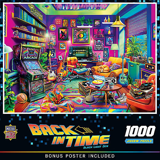 Back in Time - Black Light Den 1000 Piece Jigsaw Puzzle