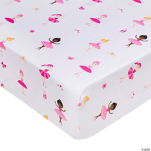 Ballerina Microfiber Fitted Crib Sheet