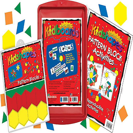 Barker Creek Learning Magnets&amp;#174; - Pattern Block Activity Kit