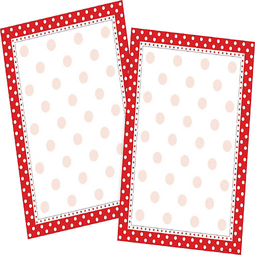 Barker Creek Red &amp; White Dot Computer Paper, 100 sheets/Package