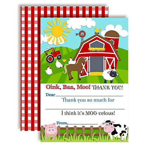 Barnyard Bash Thank You 20pc. by AmandaCreation
