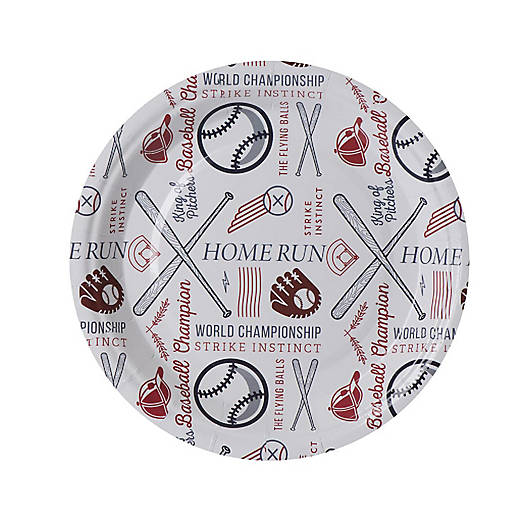 Baseball Themed Paper Plates 100 Pack 7"