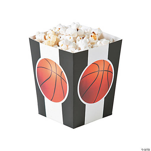 Basketball Popcorn Boxes - 24 Pc.