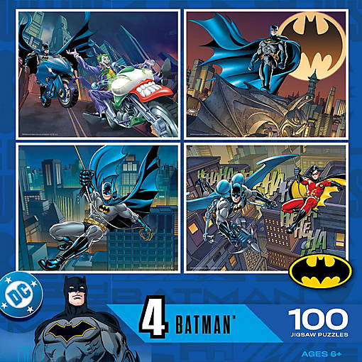 Batman 4-Pack 100 Piece Jigsaw Puzzles