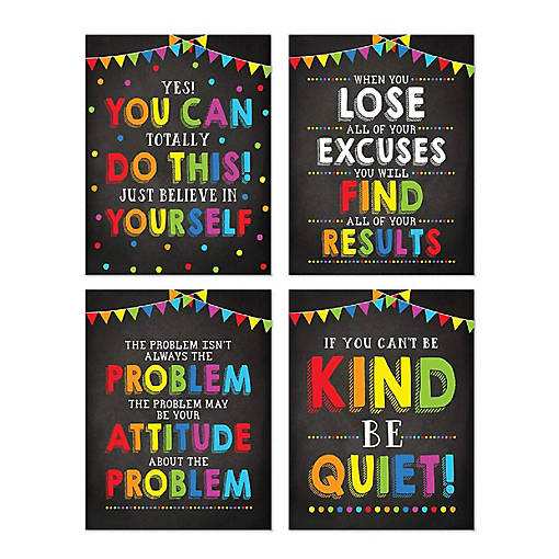 Be Kind Be Quiet Rules 8.5x11in 4-Pack