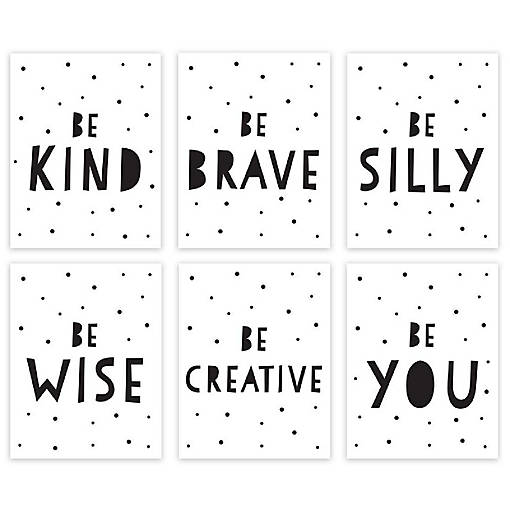 Be Kind Brave Silly Wise 6Pack 8.5x11in