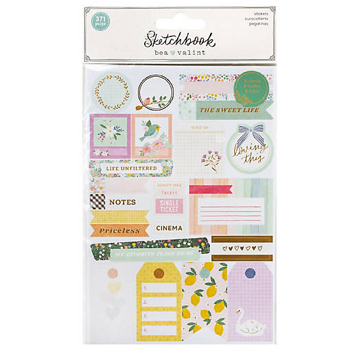 Bea Valint Sketchbook Sticker Book-8 Sheets