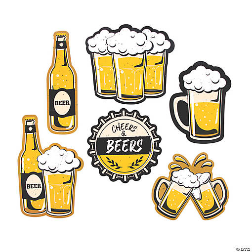 Beer Wall Cutouts - 6 Pc.