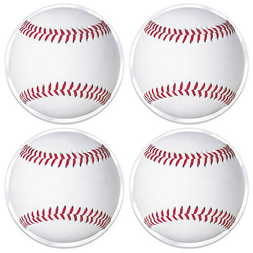 Beistle - 13" Plastic Baseball Placemats - 12 Pack