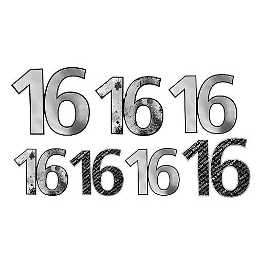 Beistle - "16" Foil Cutouts - 12 Pack