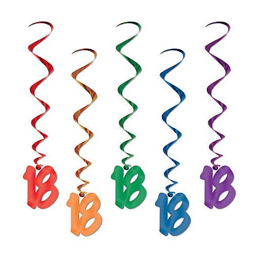 Beistle - "18" Whirls - 6 Pack
