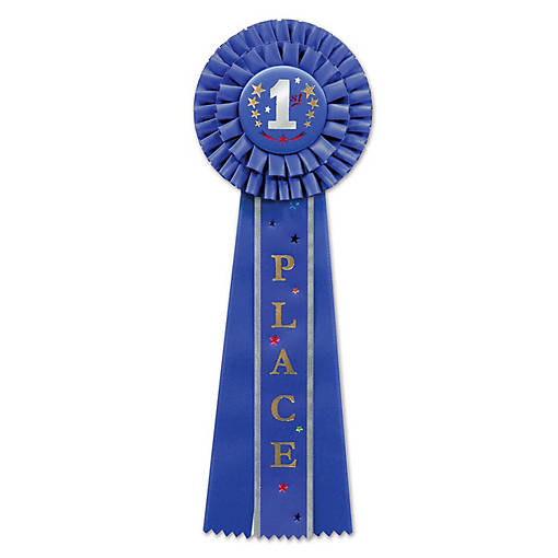 Beistle - "1st" Place Deluxe Rosette - 3 Pack