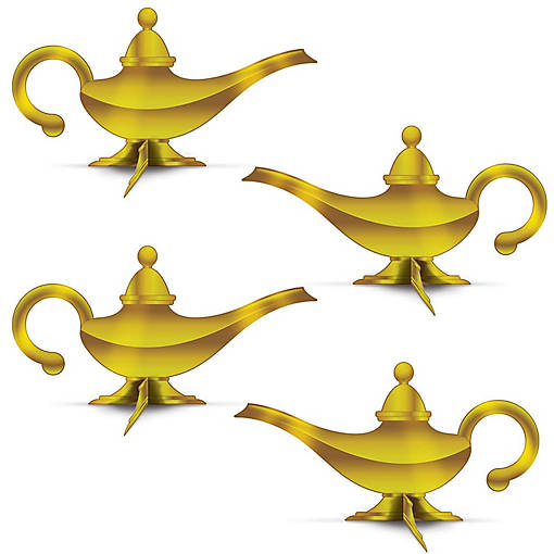 Beistle - 3-D Foil Lamp Centerpieces - 12 Pack