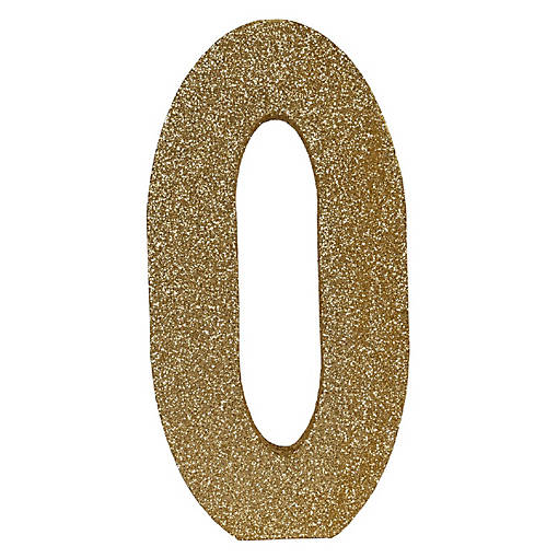 Beistle - 3-D Glittered "0" Centerpiece - 6 Pack