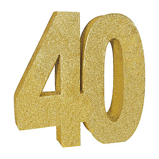 Beistle - 3-D Glittered "40" Centerpiece - 6 Pack