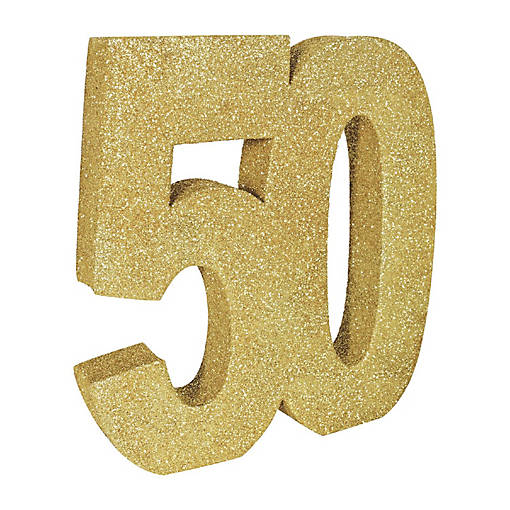 Beistle - 3-D Glittered "50" Centerpiece - 6 Pack