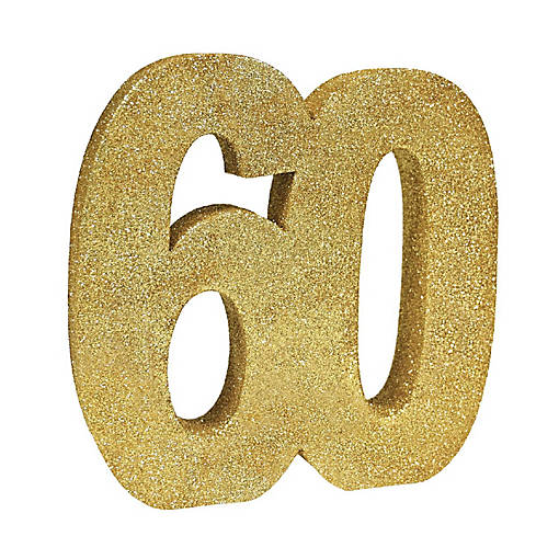 Beistle - 3-D Glittered "60" Centerpiece - 6 Pack