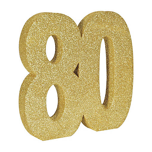 Beistle - 3-D Glittered "80" Centerpiece - 6 Pack