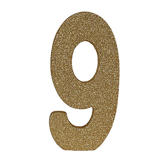 Beistle - 3-D Glittered "9" Centerpiece - 6 Pack