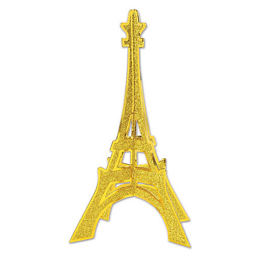 Beistle - 3-D Glittered Eiffel Tower Centerpiece - 12 Pack