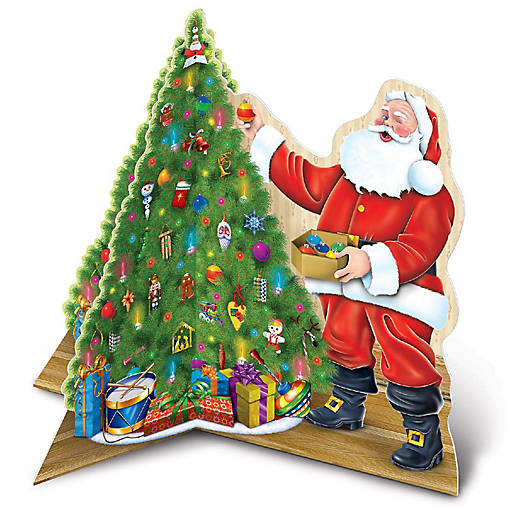 Beistle - 3-D Santa w/Tree Centerpiece - 12 Pack