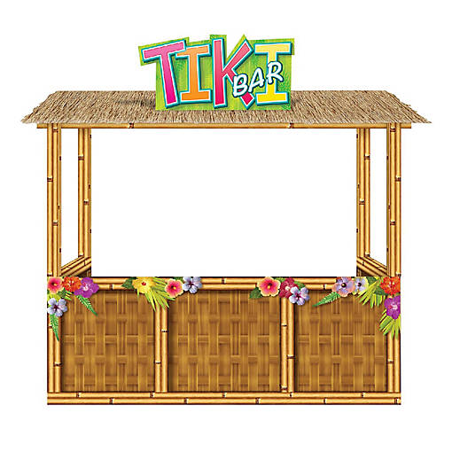 Beistle - 3-D Tiki Bar Prop - 4 Pack