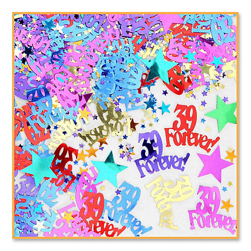 Beistle - 39 Forever! Confetti - 6 Pack