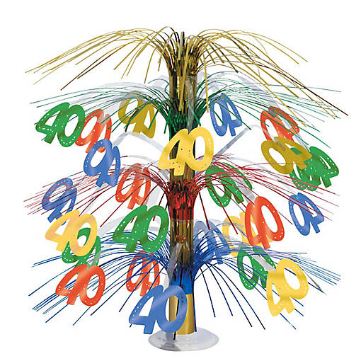 Beistle - "40" Cascade Centerpiece - Multicolor - 6 Pack
