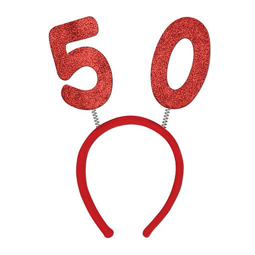 Beistle - "50" Glittered Boppers - 12 Pack