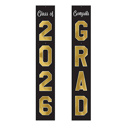 Beistle - 6' - Multicolor - Graduation Pull-Down Cutouts - 12 Pieces