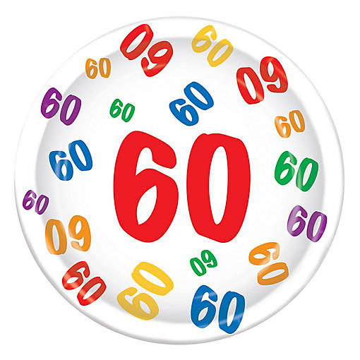 Beistle - "60" Plates - 12 Pack