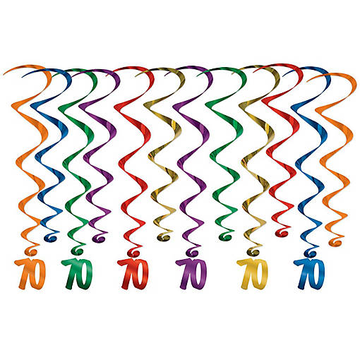 Beistle - "70" Whirls - 6 Pack