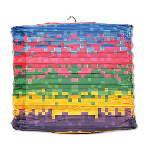 Beistle - 8-Bit Square Paper Lantern - 12 Pack