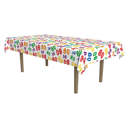 Beistle - "80" Tablecover - 12 Pack
