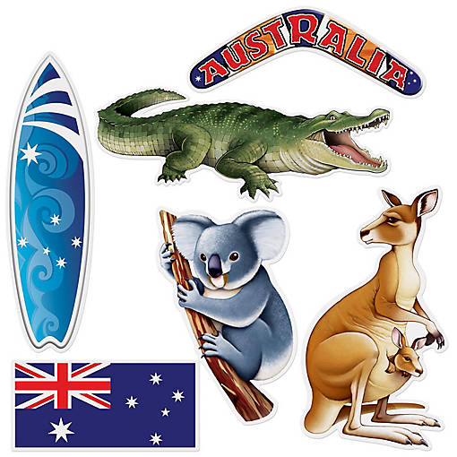 Beistle - Australian Cutouts - 12 Pack