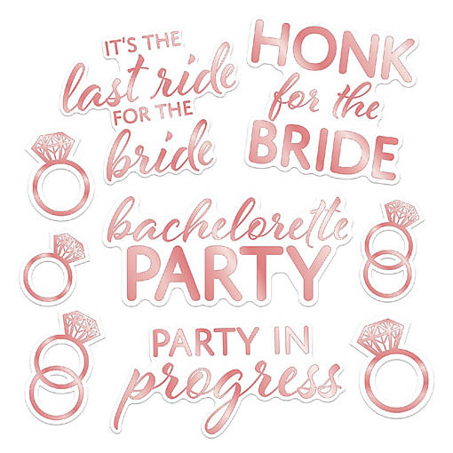 Beistle - Bachelorette Auto-Clings - 12 Pack